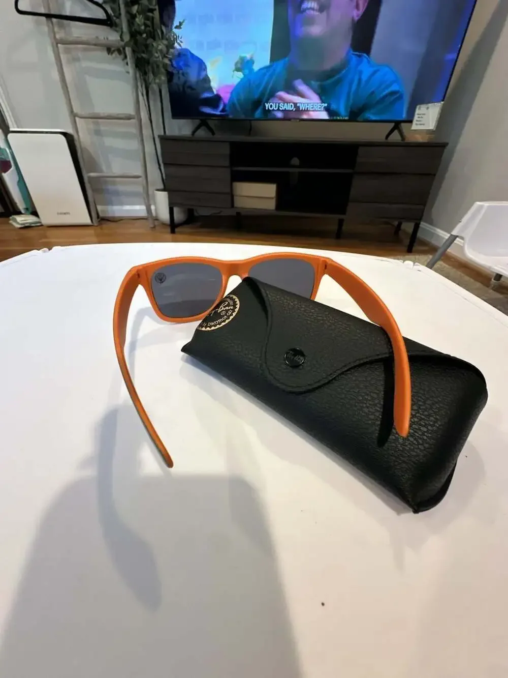 Jägermeister Promotional Green and Orange Wayfarer Sunglasses And Ray Ban Case